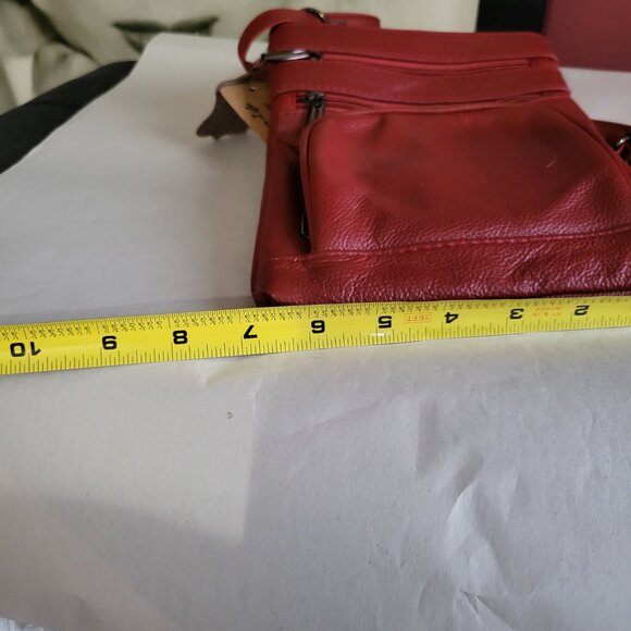 NWT MAZE EXCLUSIVE GENUINE LEATHER RED CROSSBODY BAG - Picture 8 of 8